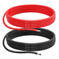 Cabo elétrico de fio de silicone, calibre 8 AWG, 10 pés, vermelho e preto