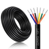 Cabo elétrico DEKIEVALE 22 AWG com 7 condutores, 3 m Cabo elétrico DEKIEVALE 22 AWG com 7 condutores, 3 m