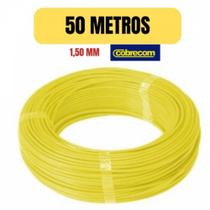 Cabo eletrico flexivel 1,5mm amarelo 50 metro cobrecom imetro