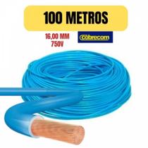 Cabo eletrico flexivel 16mm azul 100 metro cobrecom imetro