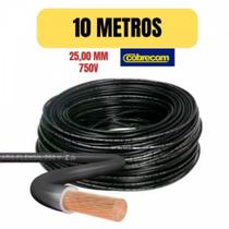 Cabo eletrico flexivel 25mm preto 10 metro cobrecom imetro