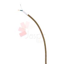 Cabo Elétrico Revestido Tecido 1 Metro Roxo e Dourado Cabo Elétrico Revestido Tecido 1 Metro Roxo e Dourado