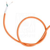Cabo Elétrico Revestido Tecido Encapado 1 Metro Cor Laranja Cabo Elétrico Revestido Tecido Encapado 1 Metro Cor Laranja