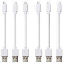 Cabo Eletrônico CLZWiiN Micro USB 30 cm Kit com 6 Unidades Branco Cabo Eletrônico CLZWiiN Micro USB 30 cm Kit com 6 Unidades Branco