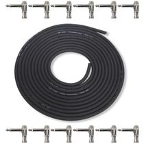 Cabo eletrônico GLS Audio 15m em ângulo reto TS Patch Cable