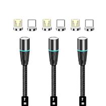 Cabo Eletrônico N. NETDOT Gen12 2m Kit com 3 Unidades Carregamento Rápido 18W