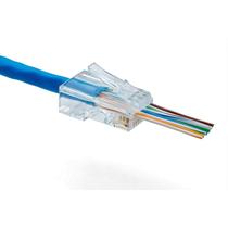 Cabo eletrônico TRUE CABLE Cat6A RJ45 UTP Pass Through Plug 100 unidades