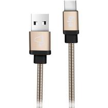 Cabo Elg INXC10GD - USB/Tipo C - 1 Metro - Aco Inoxidavel - Dourado