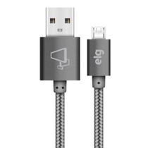 Cabo Elg M510BY - USB/Micro USB - 1 Metro - Nylon Trancado - Cinza