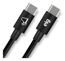 Cabo ELG PRETO USB-C para USB-C - TC60B