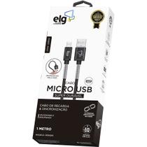 Cabo Elg SP510BK - USB/Micro USB - 1 Metro - Borracha - Preto