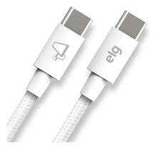 Cabo Elg Usb-c 1 Metro Carga Rápida Turbo 60w Branco - Tc60 Cabo Elg Usb-c 1 Metro Carga Rápida Turbo 60w Branco - Tc60