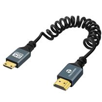 Cabo em espiral HDMI para HDMI Thsucords 8K Mini de 3 pés para Nikon