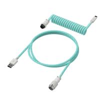 Cabo em Espiral para Teclado HyperX USB-C para USB-A, 1.20m, Verde Claro - 6J681AA