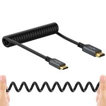 Cabo em espiral Twozoh Mini HDMI para HDMI 1,5 m 4K UHD 1080p