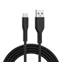 Cabo em Silicone Flexível Usb-a Para Usb-c 38w 1,5m Cor Preto ESC05SBK Geonav - 11760