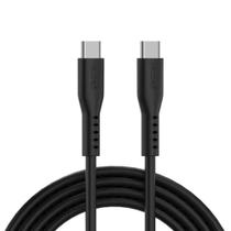 Cabo Em Silicone Usb-C Para Usb-C Geonav Esc06Sbk Preto