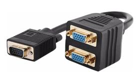 Cabo Em Y Splitter Multiplicador Vga 1 Macho X 2 Femeas Vga