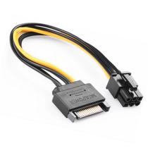 Cabo Energia Alimentação Sata Macho para PCI-e PCI Express 6 Pinos