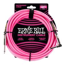 Cabo ernie ball 18 plug reto/l 5,49m p06083 neon pink