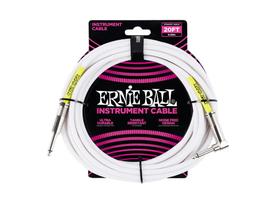Cabo ernie ball 6047 braided p10 / p10l 6,09 mt white