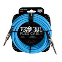 Cabo Ernie Ball Flex P10 Reto 20Ft 6,10M ul Cabo Ernie Ball Flex P10 Reto 20Ft 6,10M ul