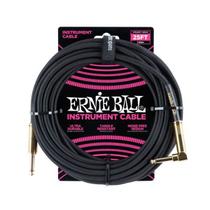 Cabo Ernie Ball Instrumento Braided P10 Em L 7,62m Preto