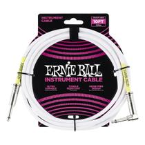 Cabo ernie ball instrumentos 10 ft reto/l 3,05m p06049 white