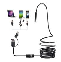 Cabo Espião Câmera Endoscópio 5 Metros Android E Computador