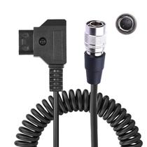 Cabo Espiral D-Tap para Hirose 4Pin Gravadores Zoom F8 / F4 Cabo Espiral D-Tap para Hirose 4Pin Gravadores Zoom F8 / F4