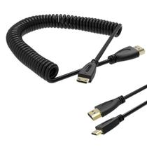 Cabo Espiral Hdmi X Mini-Hdmi 2.0 4K De Alta Velocidade 30Cm Cabo Espiral Hdmi X Mini-Hdmi 2.0 4K De Alta Velocidade 30Cm