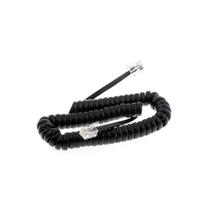 Cabo Espiral Preto Compatível Telefone e Interfone 2 Mt