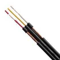 Cabo Estéreo 3 Vias RCA 731410 para Áudio e Vídeo 100m Preto Tiaflex