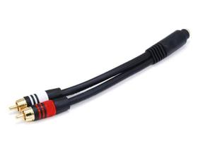 Cabo Estéreo Fêmea 3,5mm para 2 RCA Monoprice 15cm
