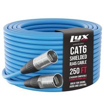 Cabo Ethercon LyxPro blindado CAT6 250 pés azul profissional