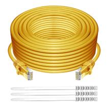 Cabo Ethernet Adoreen Cat 6 75 pés amarelo para exterior/interno