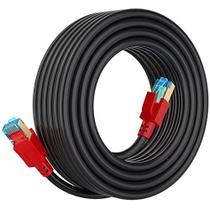 Cabo Ethernet AOPOCKAN TECH Cat 8 25 pés branco 40 Gbps 2000 Mhz