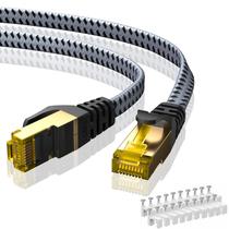 Cabo Ethernet ARISKEEN Cat 8 50 pés 40 Gbps 2000 Mhz cinza Cabo Ethernet ARISKEEN Cat 8 50 pés 40 Gbps 2000 Mhz cinza