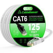 Cabo Ethernet Cat 6 CableGeeker 38m 10Gbps plano interno/externo Cabo Ethernet Cat 6 CableGeeker 38m 10Gbps plano interno/externo