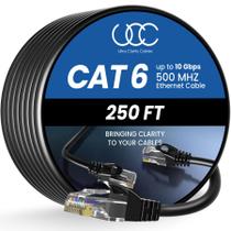 Cabo Ethernet Cat6, cabos Ultra Clarity, 76 m, 10 Gbps, RJ45