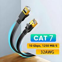 Cabo Ethernet Cat7 Plano Gigabit STP RJ45 - Alta Velocidade 10Gbps (1250Mb/s)