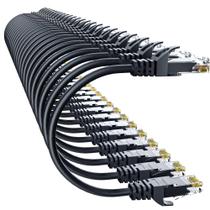 Cabo Ethernet de 10 Gbps Cat6 1,8 m (pacote com 24) preto - 10 Gsupxsel Cabo Ethernet de 10 Gbps Cat6 1,8 m (pacote com 24) preto - 10 Gsupxsel