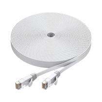 Cabo Ethernet De Alta Velocidade Branco CAT6 Plano LAN RJ45 1000Mbps Para PC Laptop 0.5M-30M