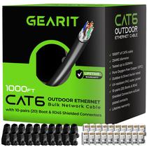 Cabo Ethernet externo GearIt Cat6 Cat 6 DIY Kit 1000 pés Cabo Ethernet externo GearIt Cat6 Cat 6 DIY Kit 1000 pés