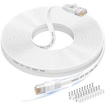 Cabo Ethernet Folishine Cat 6 75 pés branco de alta velocidade RJ45