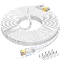 Cabo Ethernet Folishine Cat 7 60 pés branco 10 Gbps RJ45