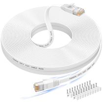Cabo Ethernet Folishine CAT6 30m/100 pés branco plano Cabo Ethernet Folishine CAT6 30m/100 pés branco plano