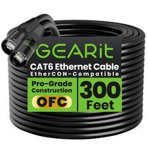 Cabo Ethernet GearIt Blindado CAT6 Ethercon 100m Preto