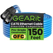 Cabo Ethernet GearIt blindado CAT6 Ethercon 150 pés azul