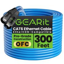 Cabo Ethernet GearIt blindado CAT6 Ethercon 300 pés azul